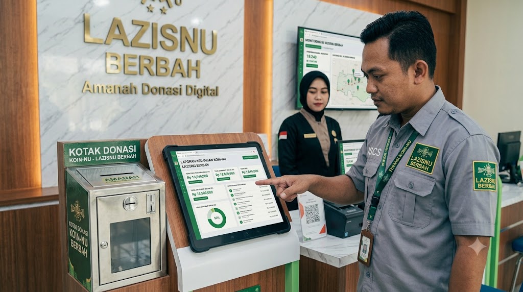 Laporan keuangan digital platform KOIN-NU LazisNU Berbah